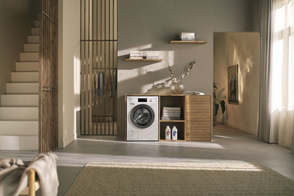 Miele 9kg Washing Machine 1400rpm Freestanding White, Graphite door