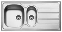 Smeg 1.5 Bowl Single Drainer Reversible Inset Sink Stainless Steel