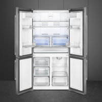 Smeg 92cm Four Door Fridge Freezer Stainless Steel Effect