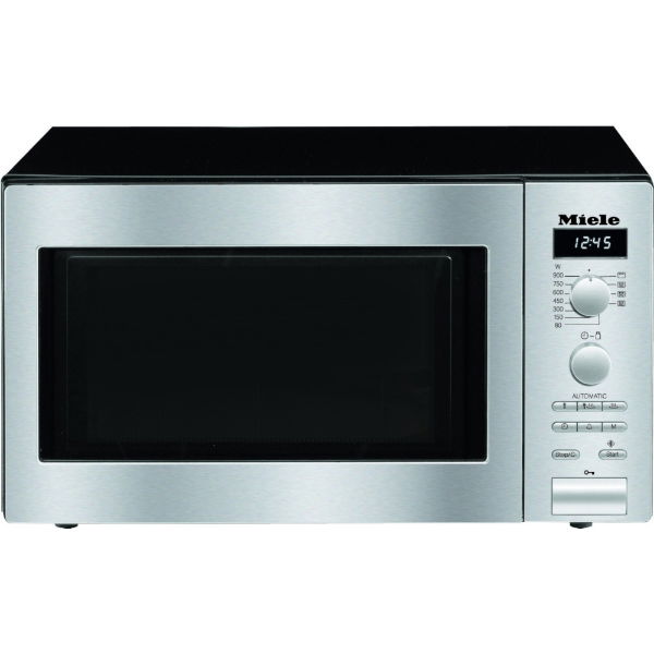 Miele Freestanding, 80-900W Microwave, 800W Grill Clean Steel 26 litre capacity