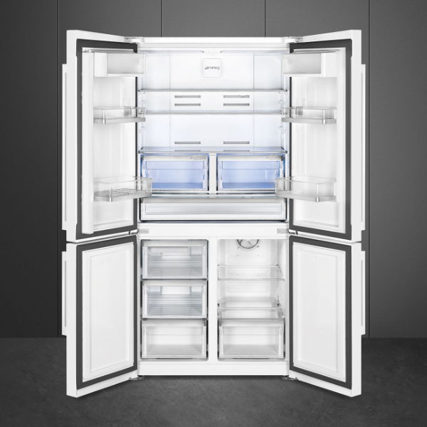 Smeg 92cm Four Door Fridge Freezer White