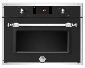Bertazzoni Heritage Series TFT 45cm Combi-Microwave Oven Matt Black Carbino 