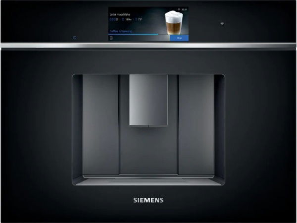 Siemens iQ700 Compact 45cm Coffee Centre Black with steel trim